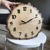 Brzozowy zegar z drewna
