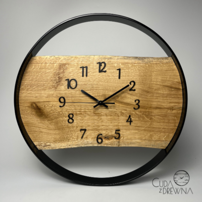 drewniany-zegar-ścienny-nowoczesny-okrągły- ręcznie-robiony