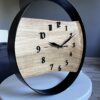 drewniany zegar wiszący