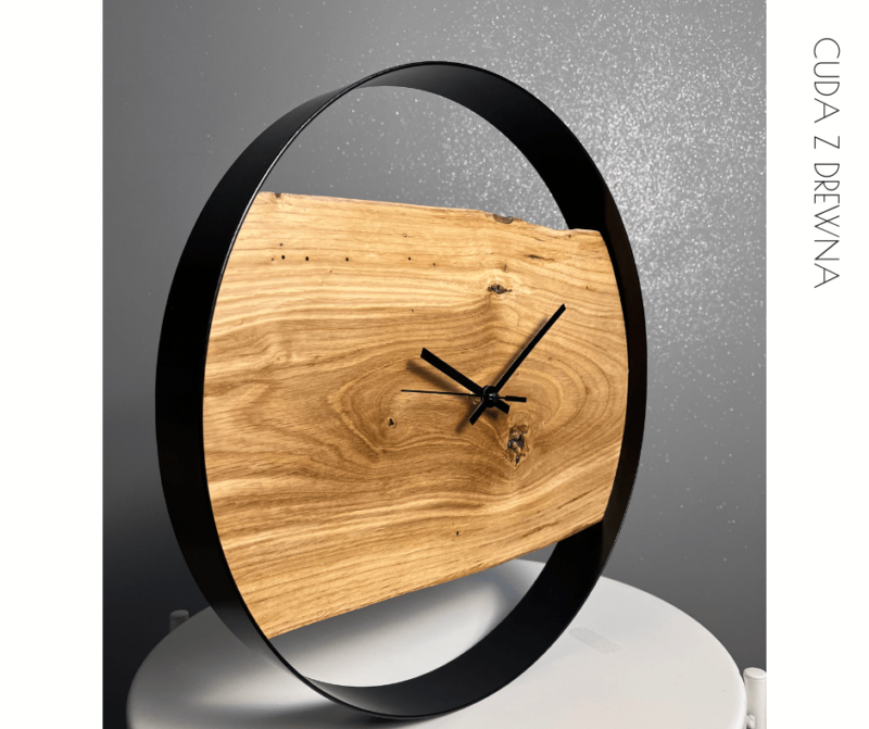 drewniany zegar cuda z drewna