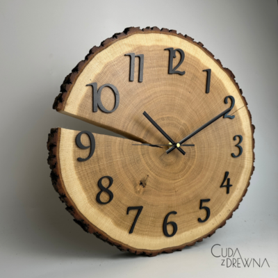 zegar-scienny-drewniany-dębowy-okrągły-na-ściane