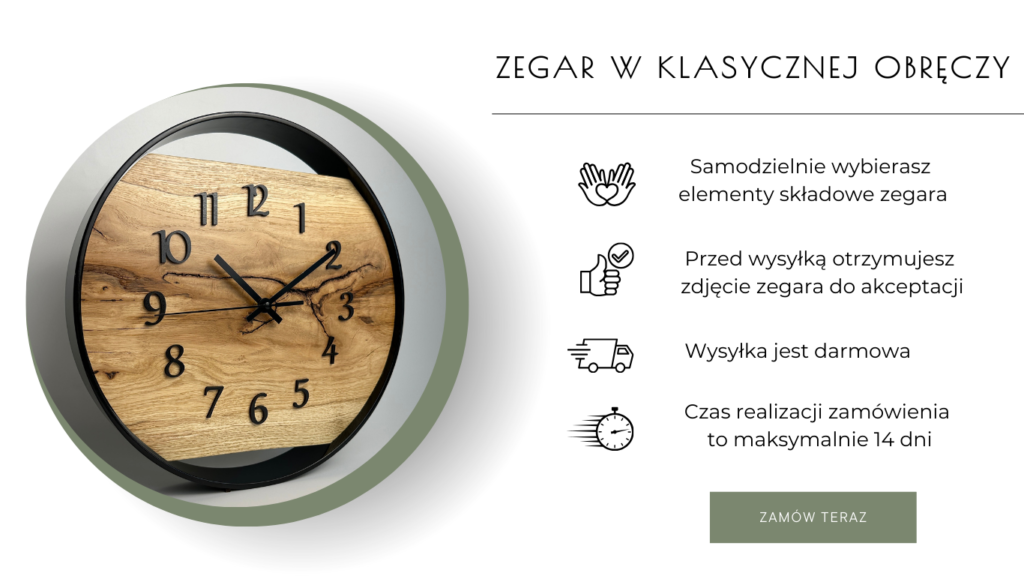 drewniany-zegar-ścienny